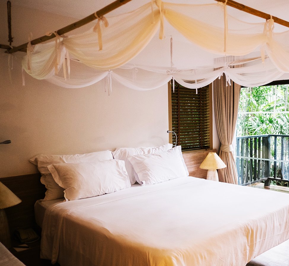 Comfortable guest room interior